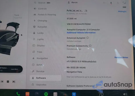 2018 Tesla Model 3 from USA, damaged, VIN 5YJ3E1EA4JF070268